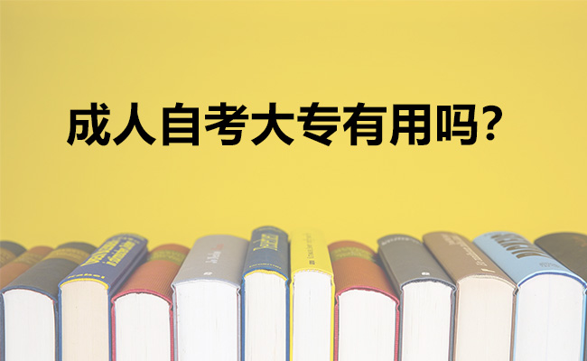 成人自考大专有用吗