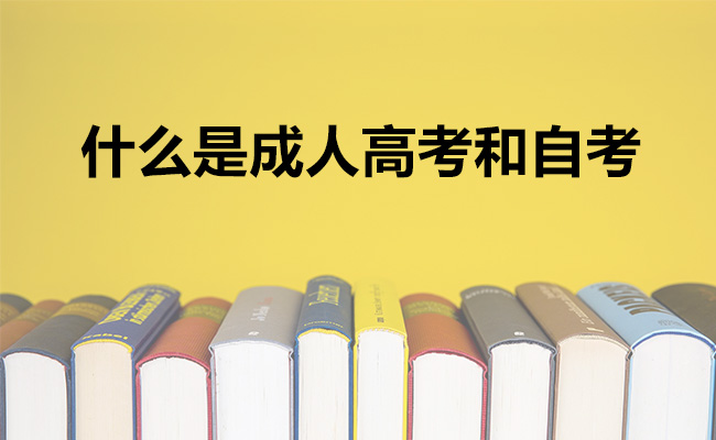 什么是成人高考和自考