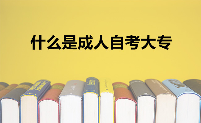 什么是成人自考大专