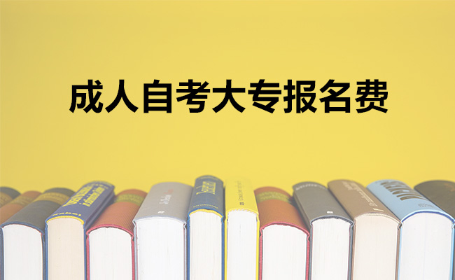 成人自考大专报名费
