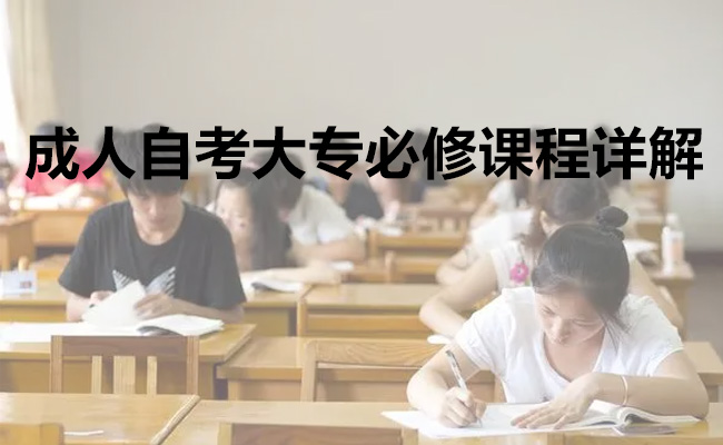 成人自考大专必修课程详解
