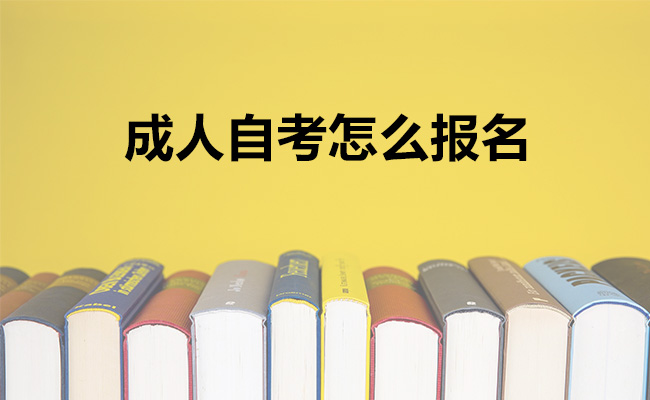 成人自考怎么报名
