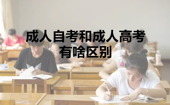 成人自考和成人高考有啥区别