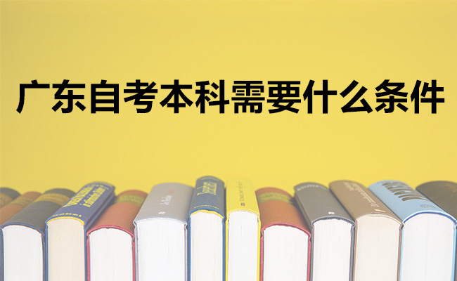 广东自考本科需要什么条件