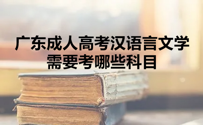 广东成人高考汉语言文学需要考哪些科目