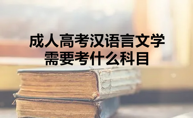 成人高考汉语言文学需要考什么科目