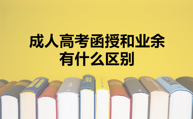 成人高考函授和业余有什么区别