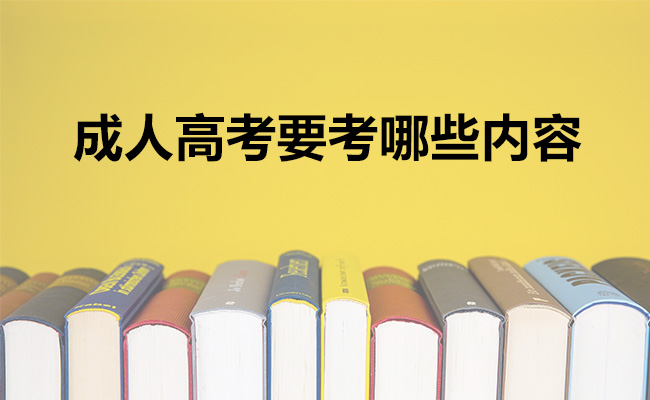 成人高考要考哪些内容