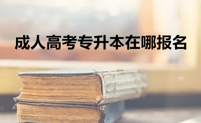 成人高考专升本在哪报名