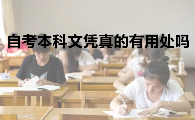 自考本科文凭真的有用处吗