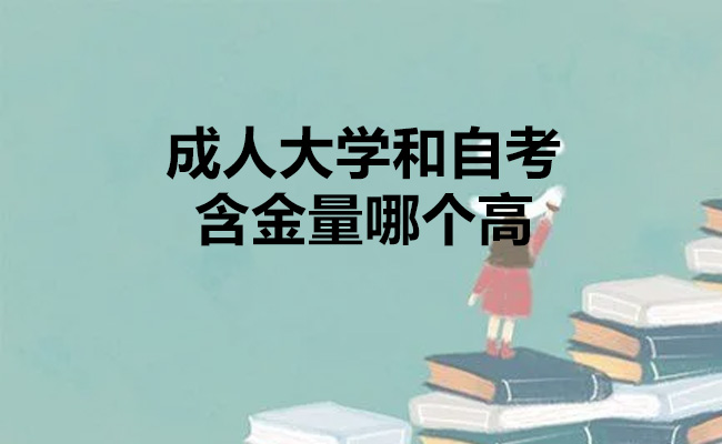 成人大学和自考含金量哪个高