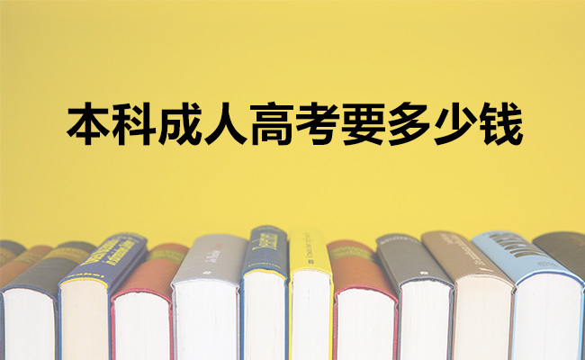 本科成人高考要多少钱