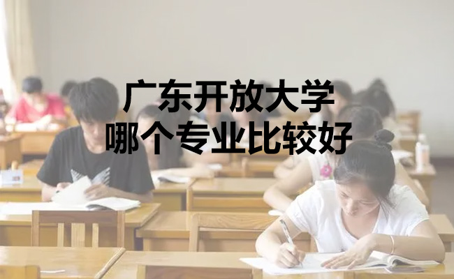 广东开放大学哪个专业比较好