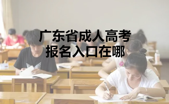 广东省成人高考报名入口在哪