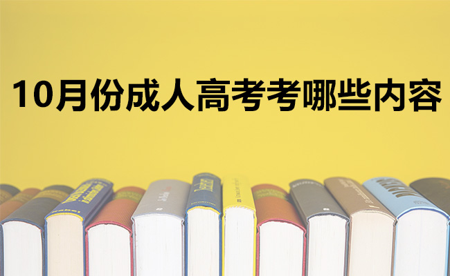 10月份成人高考考哪些内容