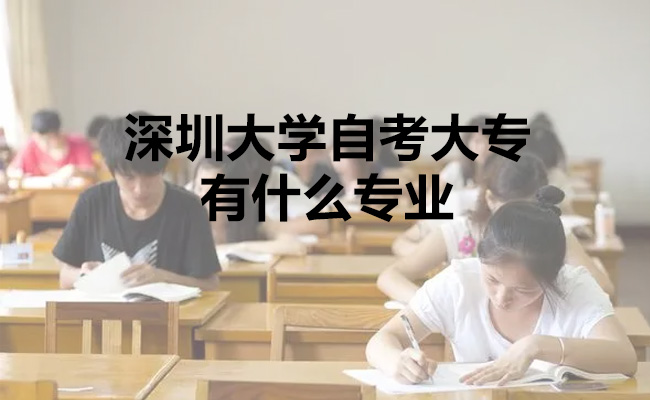 深圳大学自考大专有什么专业