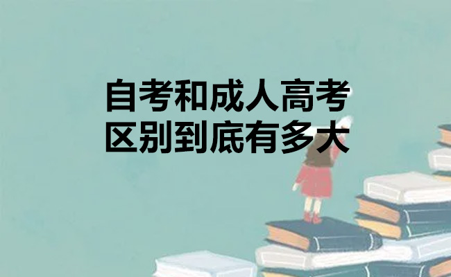 自考和成人高考区别到底有多大