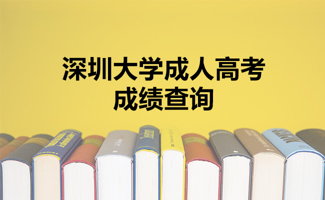 深圳大学成人高考 成绩查询